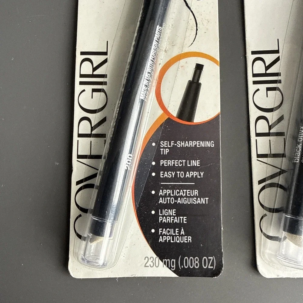 Lot x 2 CoverGirl Perfect Point Plus Eyeliner, Black Onyx 200, Water Resistant